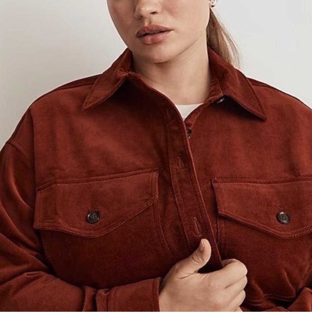 Madewell Plus Corduroy Twill Oversized Shirt-Jacket - Picture 2 of 3